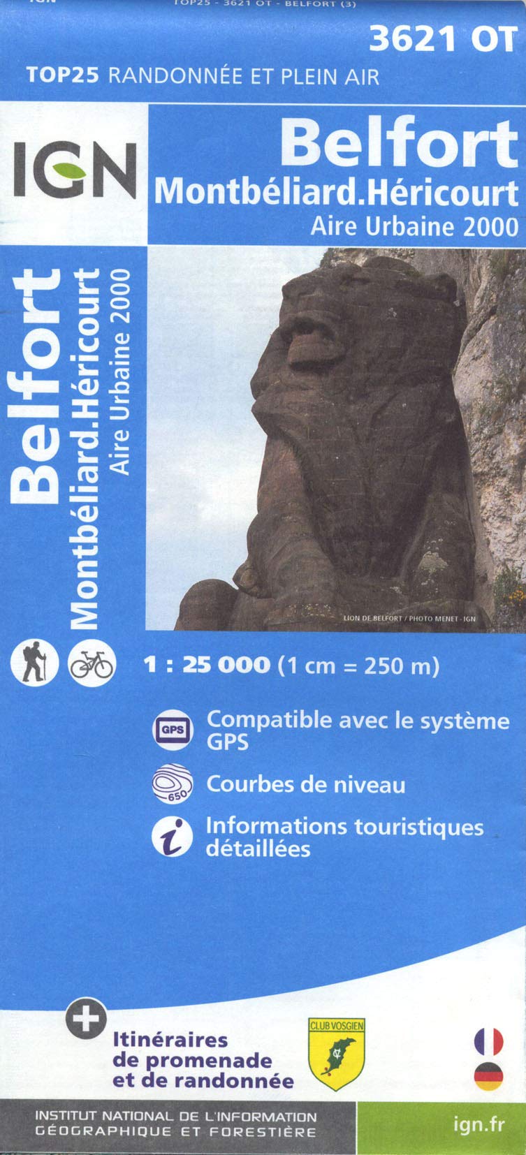 Belfort 1 : 25 000: Montbéliard, Héricourt (TOP 25) Leisure, Home & Garden