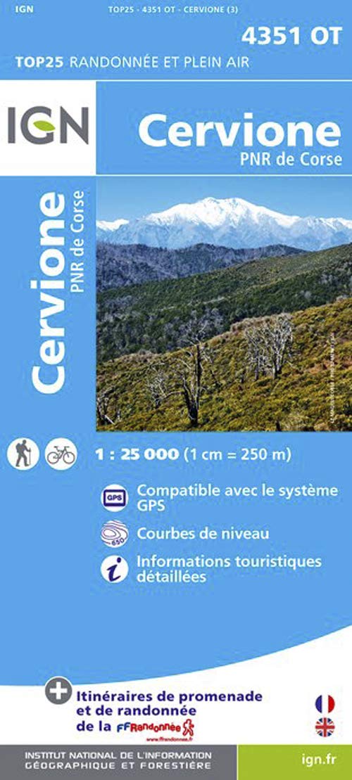 Korsika Cervione - Parque National de la Corse 1 : 25 000 book
