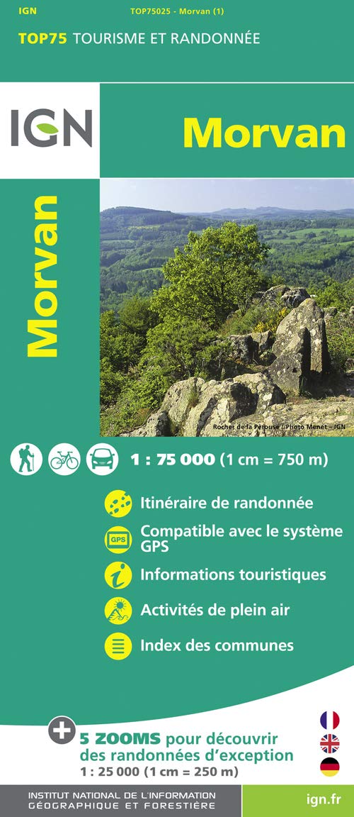 IGN 75 000 Touristische Wanderkarte Morvan (TOP 75, Band 75025) Leisure, Home & Garden