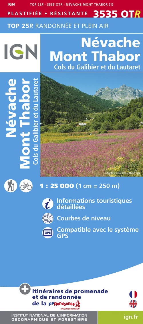Névache / Cols du Galibier et du Lautarat (3535OTR) (TOP 25R) Geology & Geography