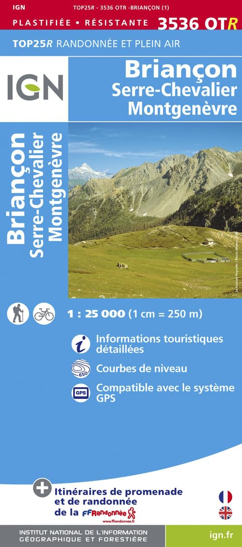 Briançon / Serre-Chevalier / Montgenèvre (3536OTR) (TOP 25R) Geology & Geography