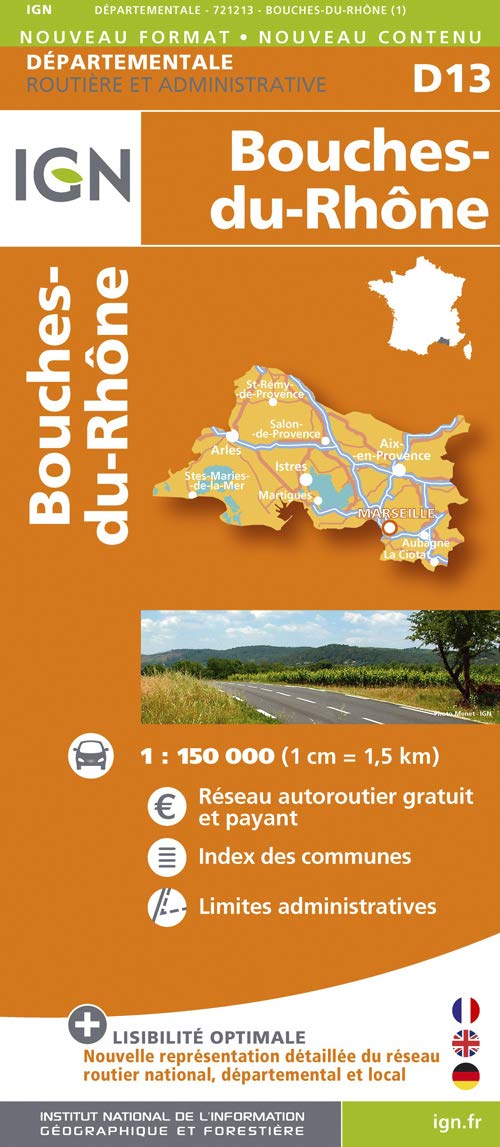 Bouches-du-Rhône dép 13 (721213) (Routier France départementale, Band 721213) Leisure, Home & Garden