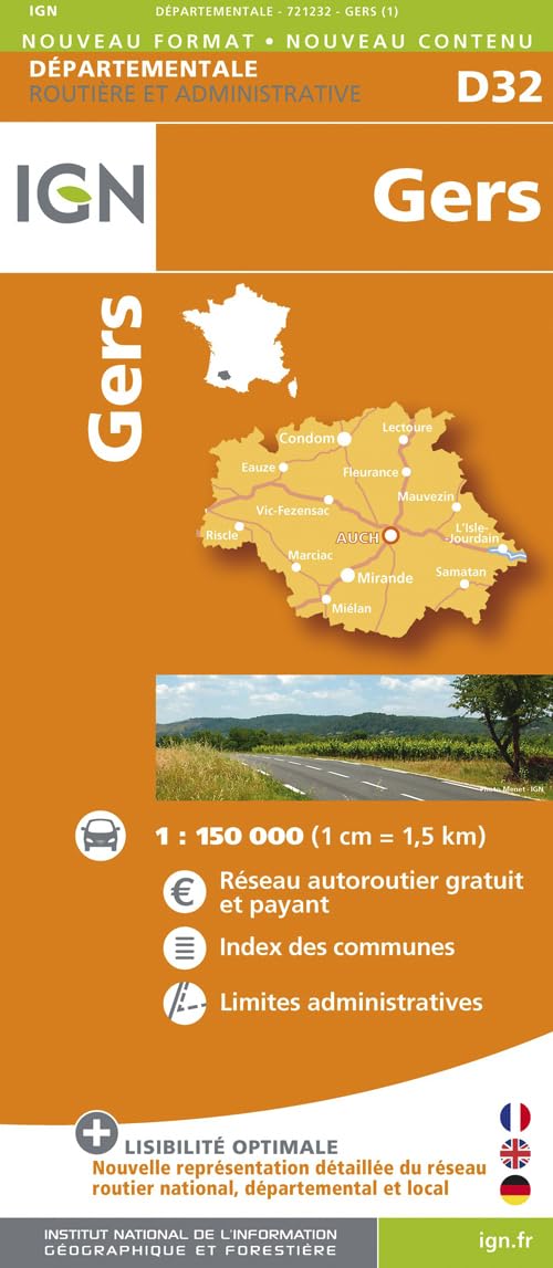 Gers dép 32 (721232) (Routier France départementale, Band 721232) Leisure, Home & Garden