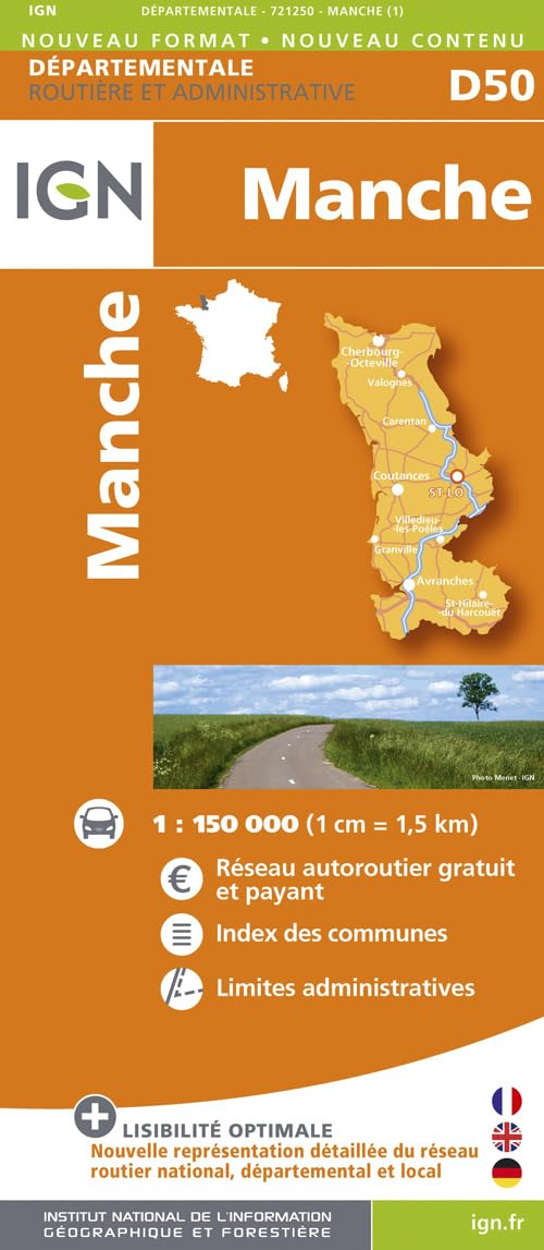 Manche dép 50 (721250) (Routier France départementale, Band 721250) Leisure, Home & Garden