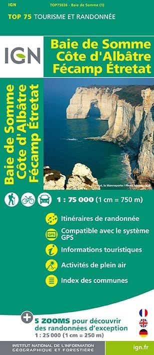 IGN 75 000 Baie de Somme Cote d'Albatre Fecamp Etretat Leisure, Home & Garden