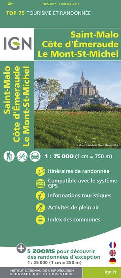 IGN 75 000 Saint Malo - Cote d'Emeraude - Le Mont-St-Michel book