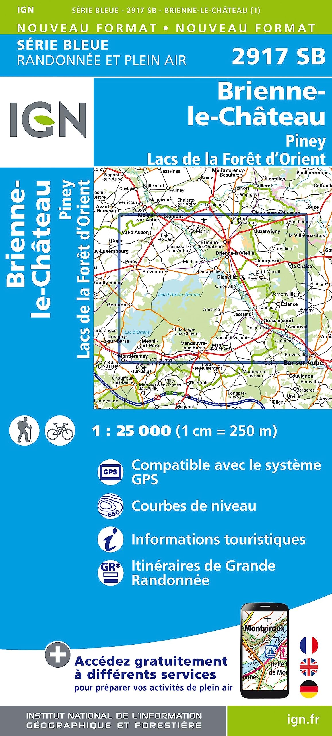 2917sb brienne le chateau - piney - lacs de la foret d'orient book