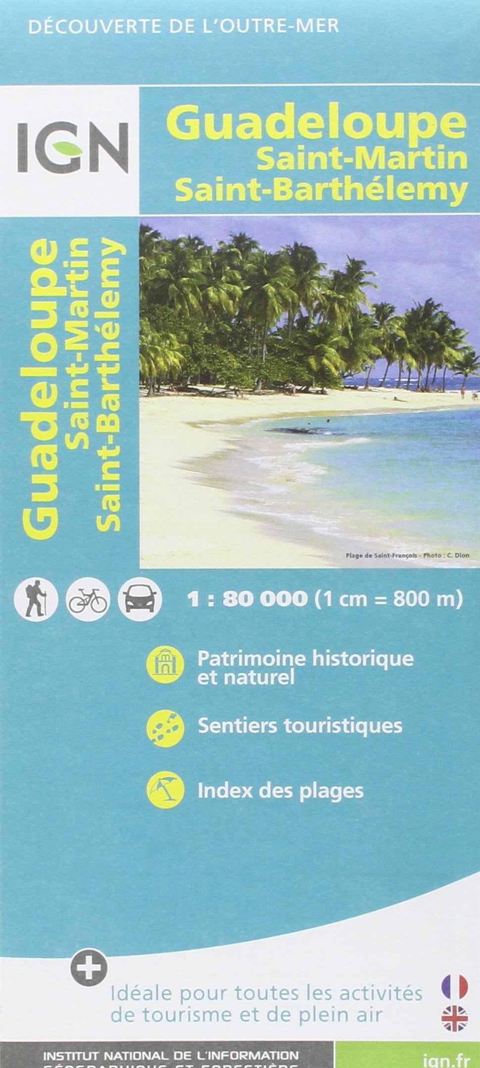Guadeloupe/ St-Martin/ St-Barthelemy : 1/80,000 book