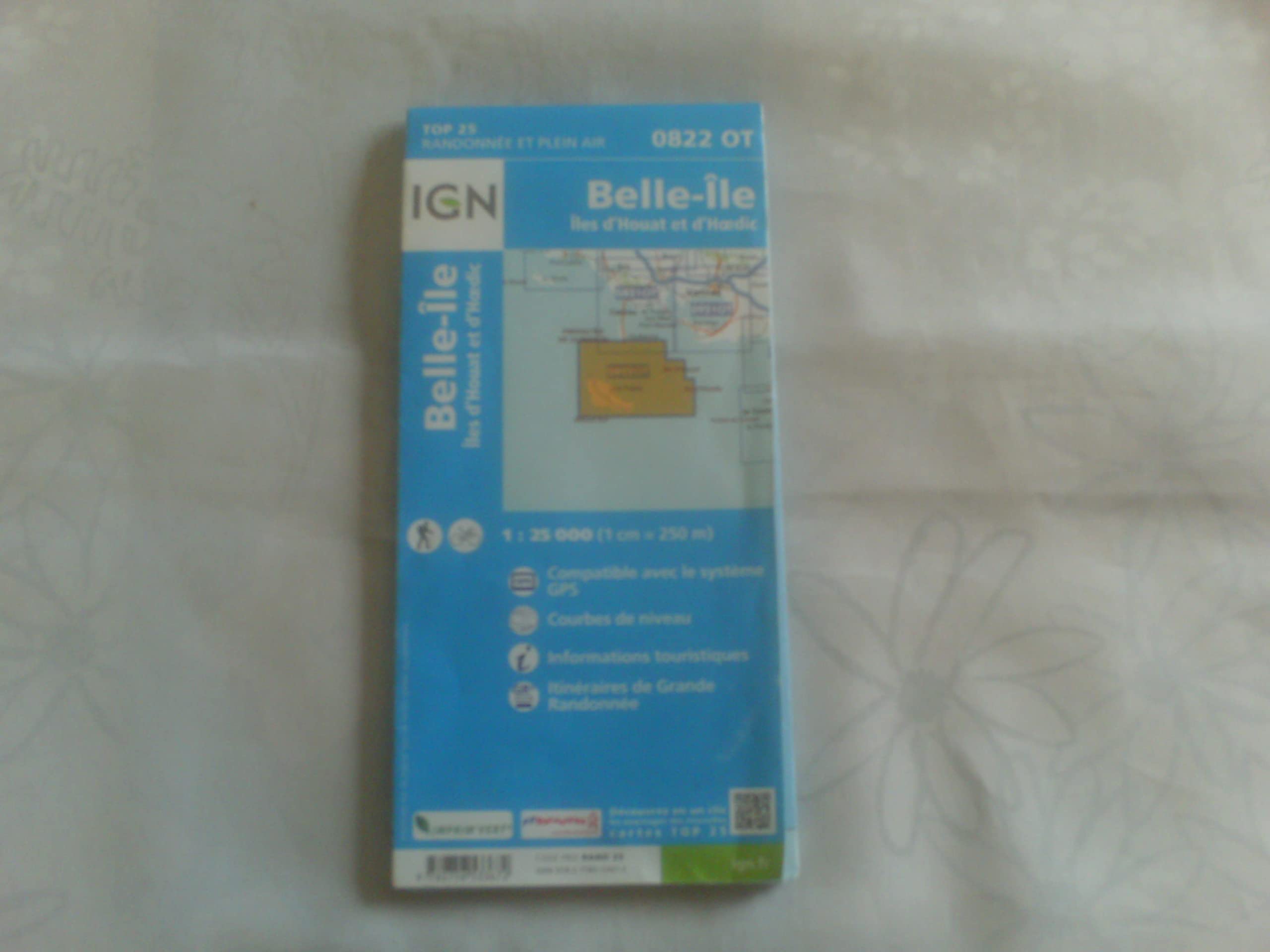 IGN Karte, Carte de randonnée (et plein air) Belle-Ile, Iles d'Houat et d'Hoedic: Compatible avec le système GPS, Courbes de niveau, Informations ... de Grande Randonnée. Mit QR-Code (TOP 25) Leisure, Home & Garden