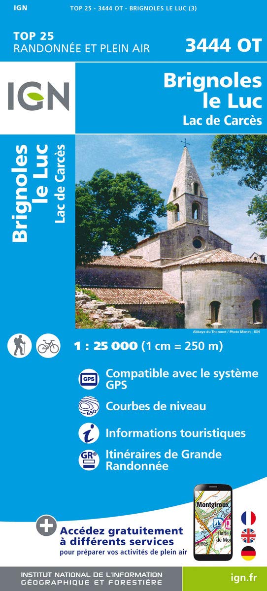 IGN Karte, Serie Bleue Top 25 Brignoles le Luc Leisure, Home & Garden