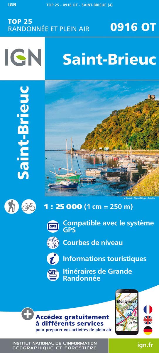 St. Brieux 1 : 25 000: Compatible avec le système GPS, courbes de Niveau, informations touristiques, itinéraires de Grande Randonnée (TOP 25) Leisure, Home & Garden