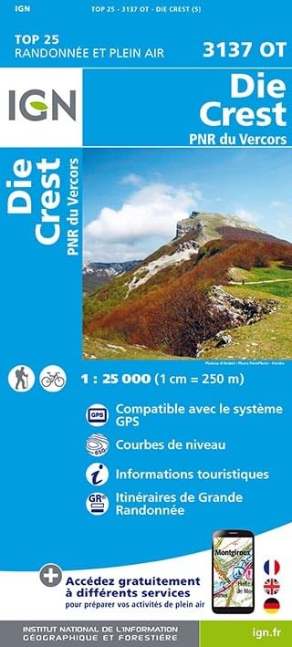 Die Crest PNR du Vercors 1 : 25 000 Leisure, Home & Garden