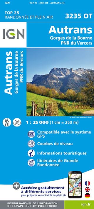 Autrans Gorges de la Bourne - PNR du Vercors 1 : 25 000 Leisure, Home & Garden