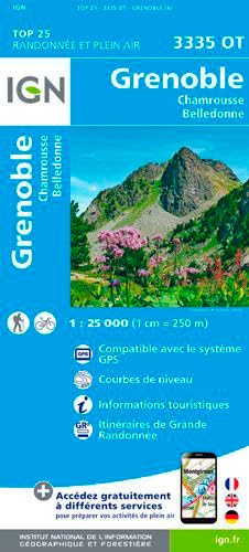 Grenoble - Chamrousse - Belledonne 1 : 25 000 (TOP 25) Leisure, Home & Garden