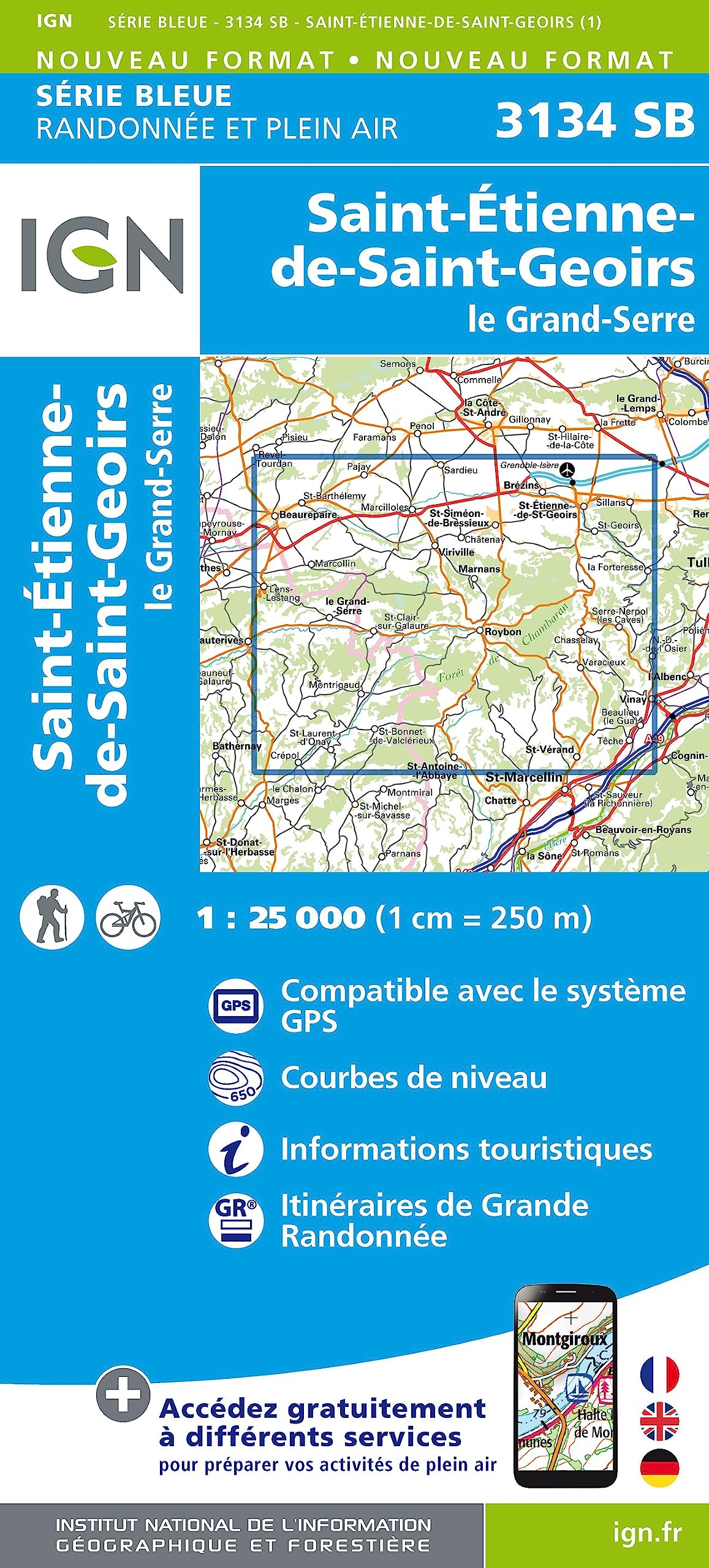 IGN Karte, Serie Bleue St.Etienne de St. Geoirs (Série Bleue, Band 3134) Leisure, Home & Garden