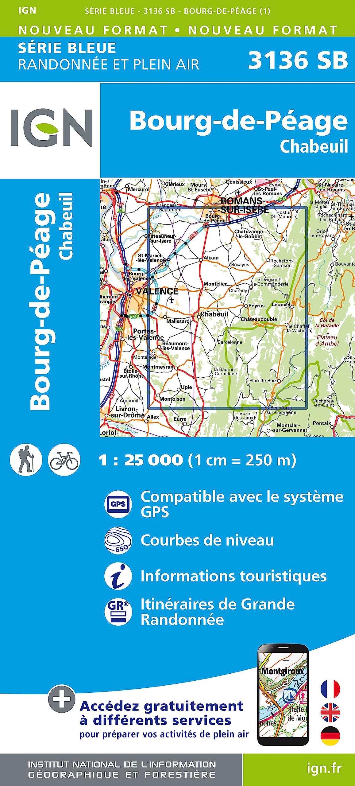 IGN Karte, Serie Bleue Bourg de Péage (Série Bleue, Band 3136) Leisure, Home & Garden