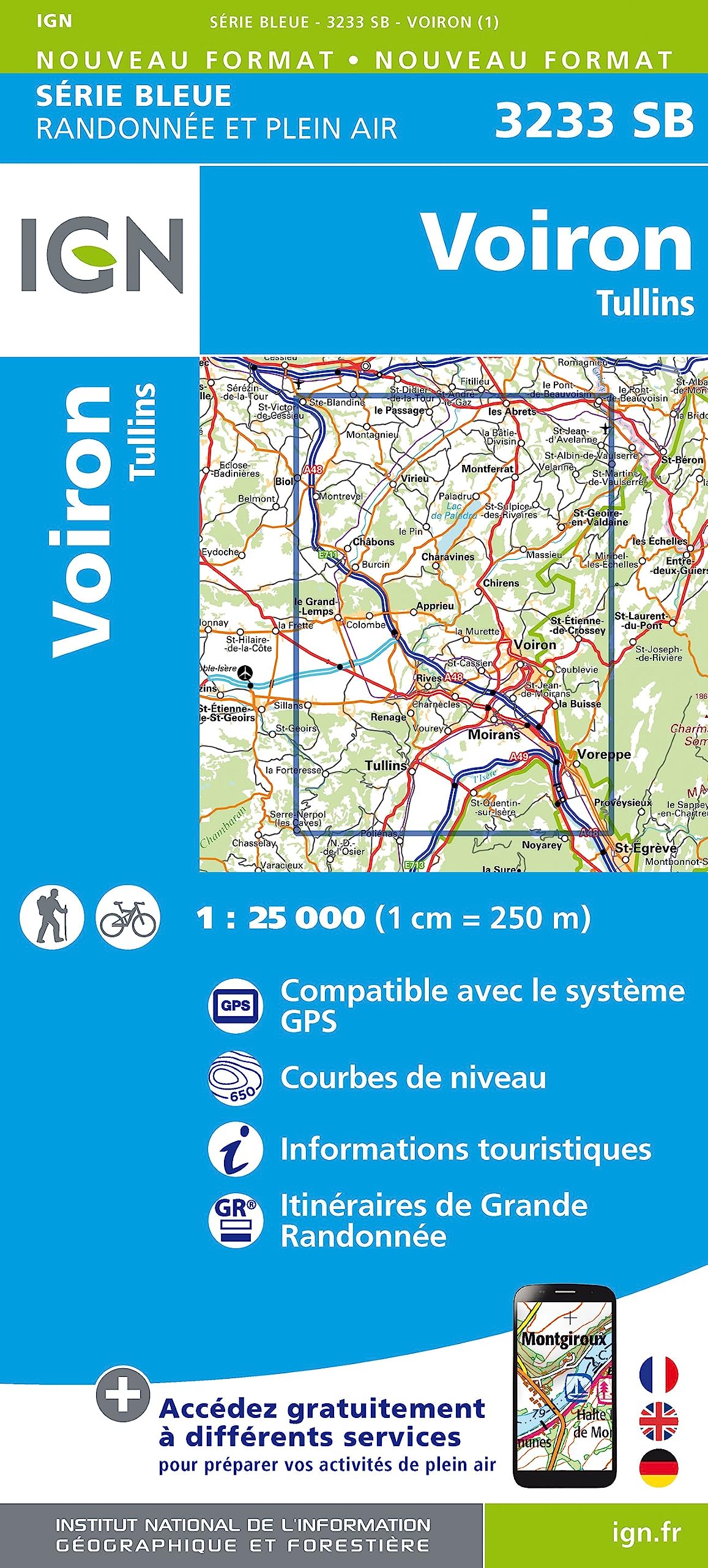 3233SB Voiron, Tullins (Série Bleue, Band 3233) Leisure, Home & Garden