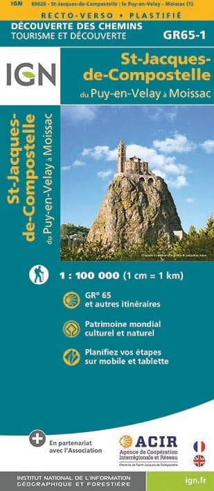 IGN Entdeckungswege Saint Jacques le Puy - Moissac: Jakobsweg (Découverte des chemins, Band 89020) Leisure, Home & Garden