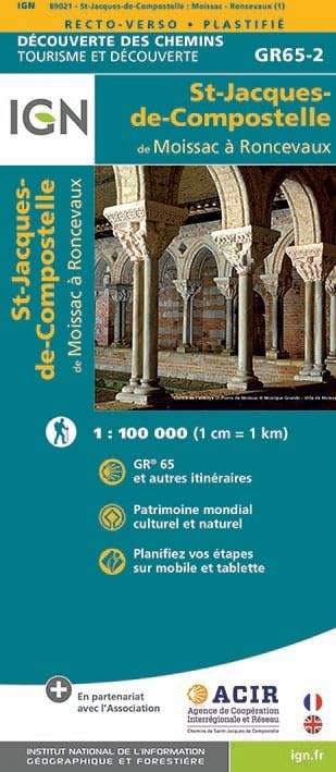 St-Jacques de Compostelle. Moissac-Roncevaux. Découverte des chemins 1:100.000 Leisure, Home & Garden