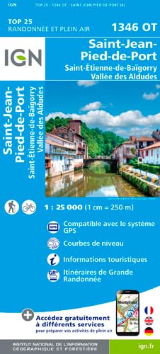 Saint-Jean-Pied-de-Port.Saint-Étienne-de-Baïgorry.Vallée des Aldudes 1:25 000 Leisure, Home & Garden