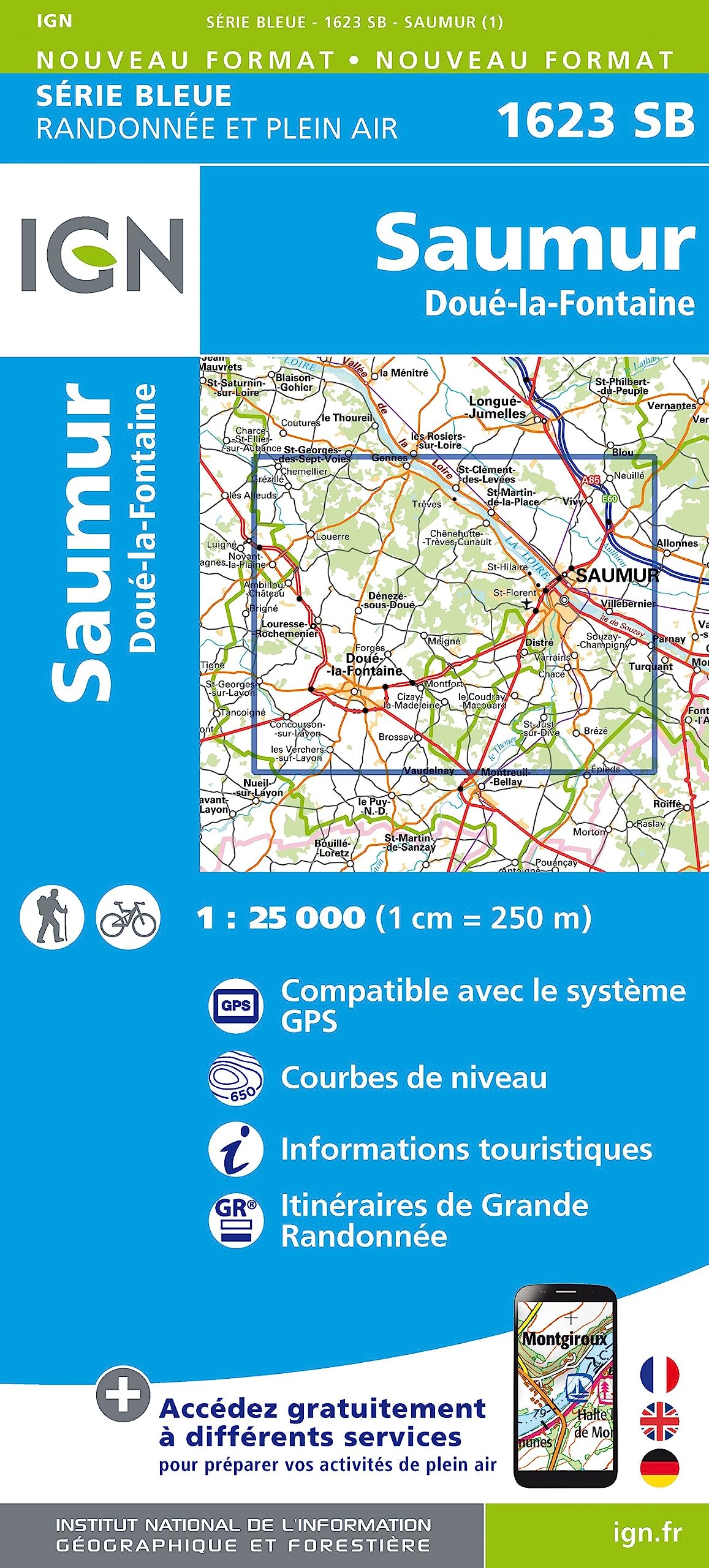 1623SB Saumur.Doué-la-Fontaine (Série Bleue, Band 1623) Leisure, Home & Garden