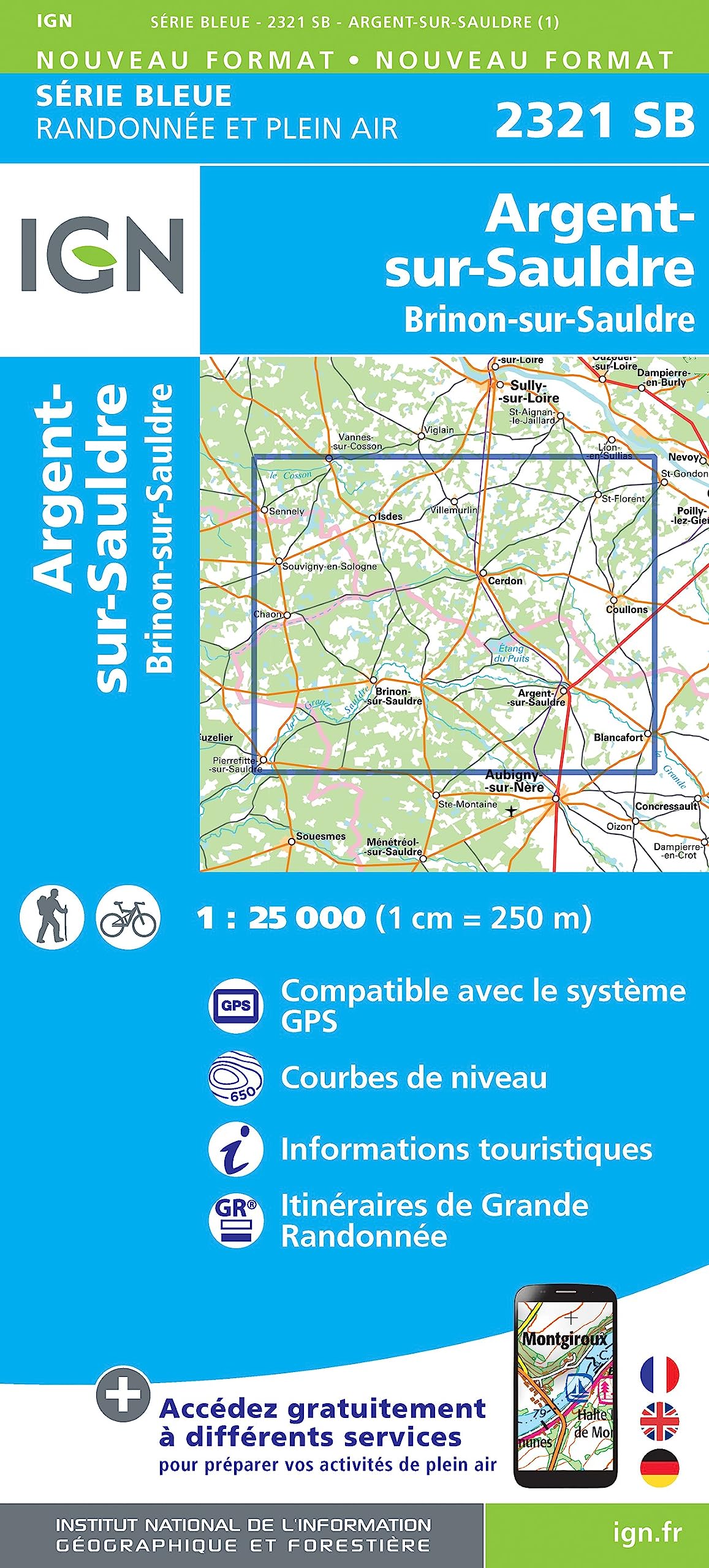 2321SB Argent-sur-Sauldre.Brinon-sur-Sauldre (Série Bleue, Band 2321) Leisure, Home & Garden