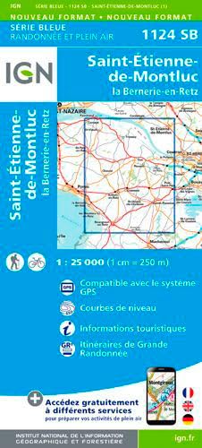 Saint-Etienne-de-Montluc. La Bernerie-en-Retz 1:25 000 (Série Bleue, Band 1124) Leisure, Home & Garden