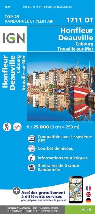 Deauville - Trouville - Honfleur - Cabourg 1 : 25 000 Leisure, Home & Garden