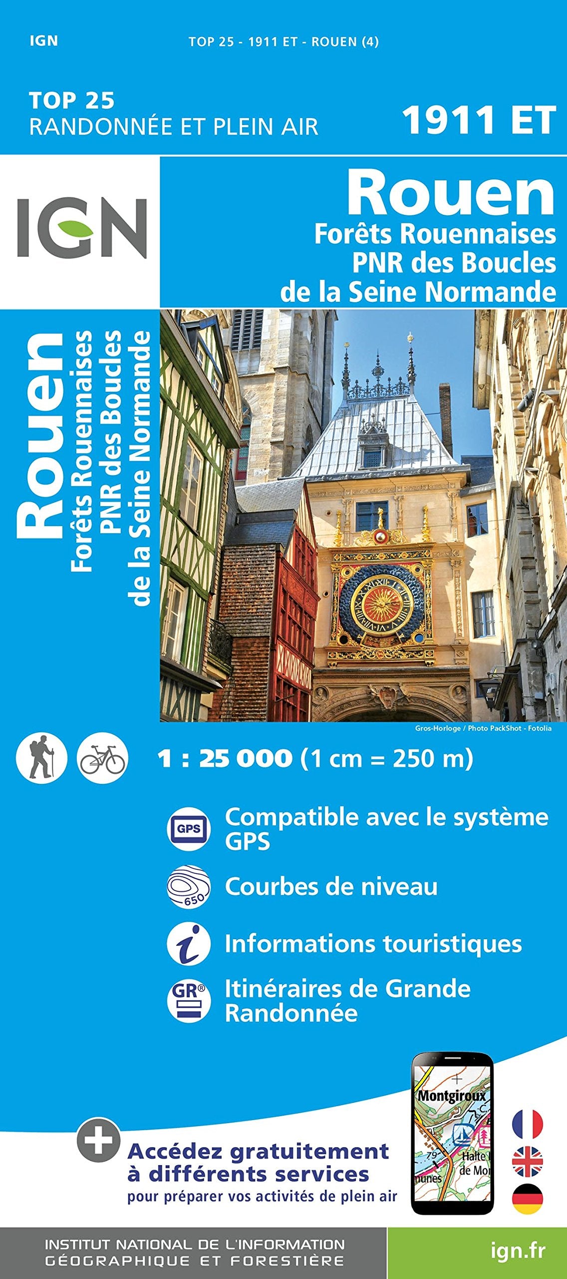 Rouen - Forêts Rouennaises - PNR des Boucles de la Seine Normande 1 : 25 000 (TOP 25) Leisure, Home & Garden