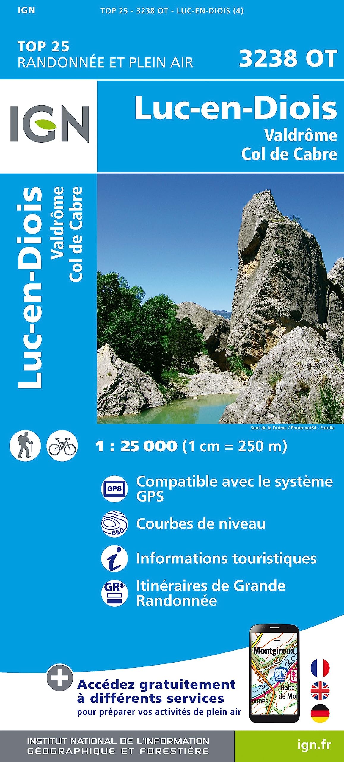 3238OT Luc-en-Diois - Valdrôme - Col de Cabre (TOP 25) Leisure, Home & Garden