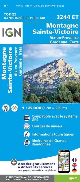 Montagne Sainte-Victoire / Aix-en-Provence / Gardanne / Trets 1 : 25 000 book