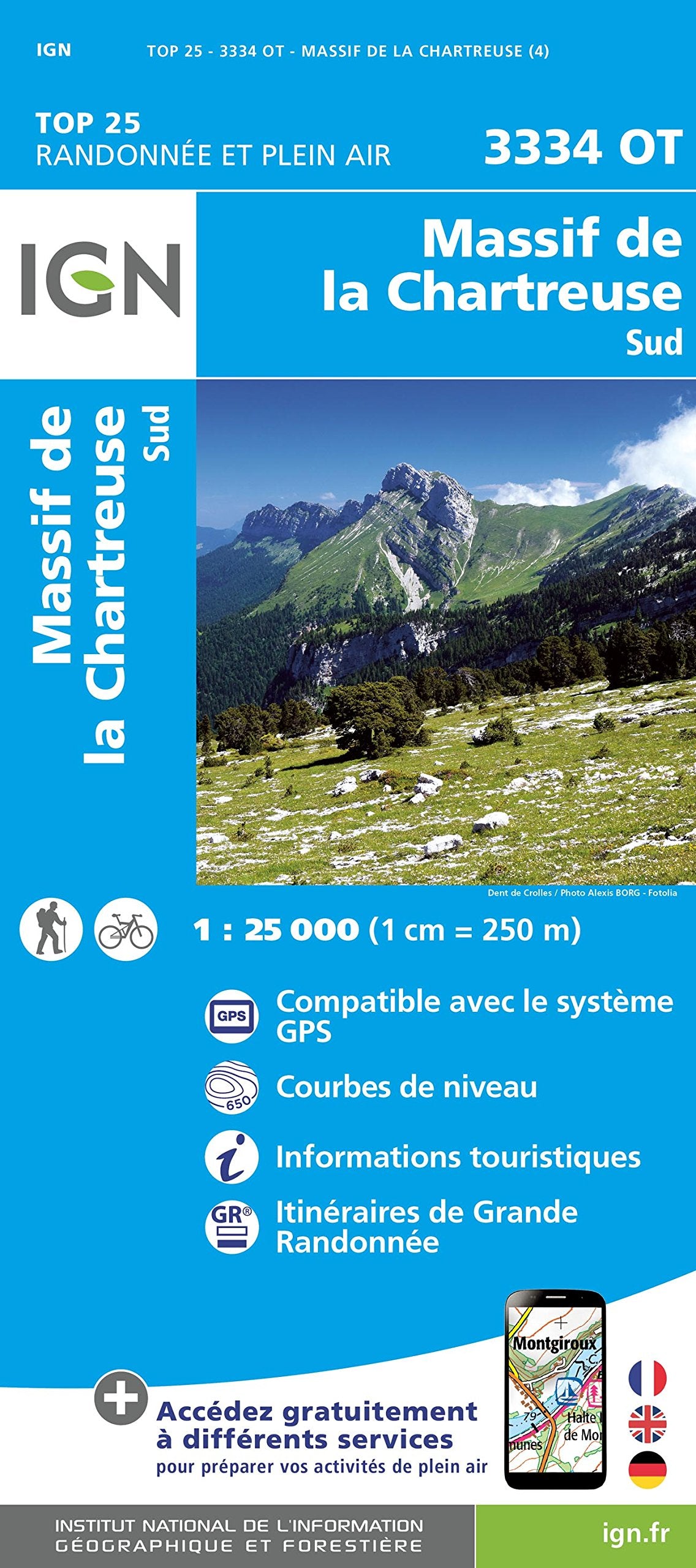 Massif de la Chartreuse Sud 1 : 25 000 (TOP 25) Leisure, Home & Garden
