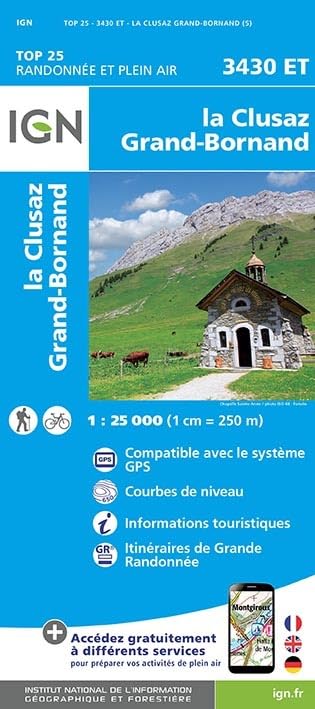 La Clusaz / Grand-Bornand: IGN.3430ET (TOP 25) Leisure, Home & Garden