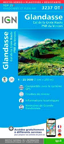 Glandasse / Col de la Croix-Haute / PNR du Vercors (3237OTR) (TOP 25R) Geology & Geography
