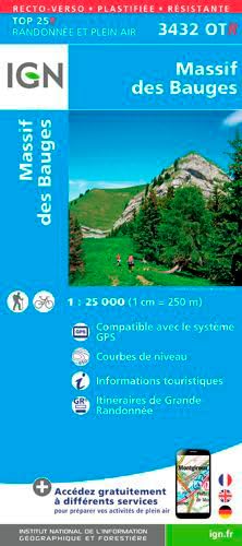 Massif des Bauges (3432OTR) (TOP 25R) Geology & Geography