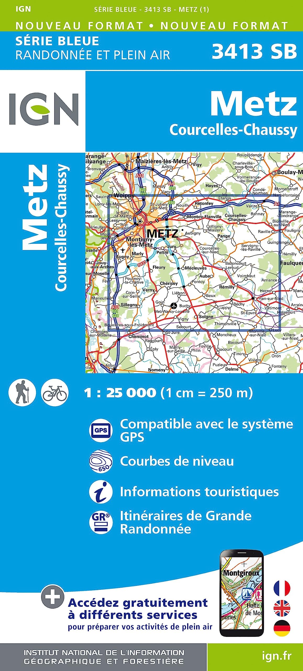 3413SB Metz Courcelles-Chaussy (Série Bleue, Band 3413) Leisure, Home & Garden