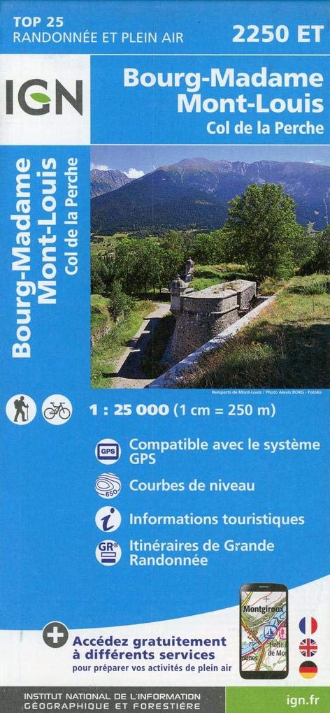 Bourg-Madame.Mont-Louis.Col de la Perche 1:25 000 (TOP 25) Leisure, Home & Garden