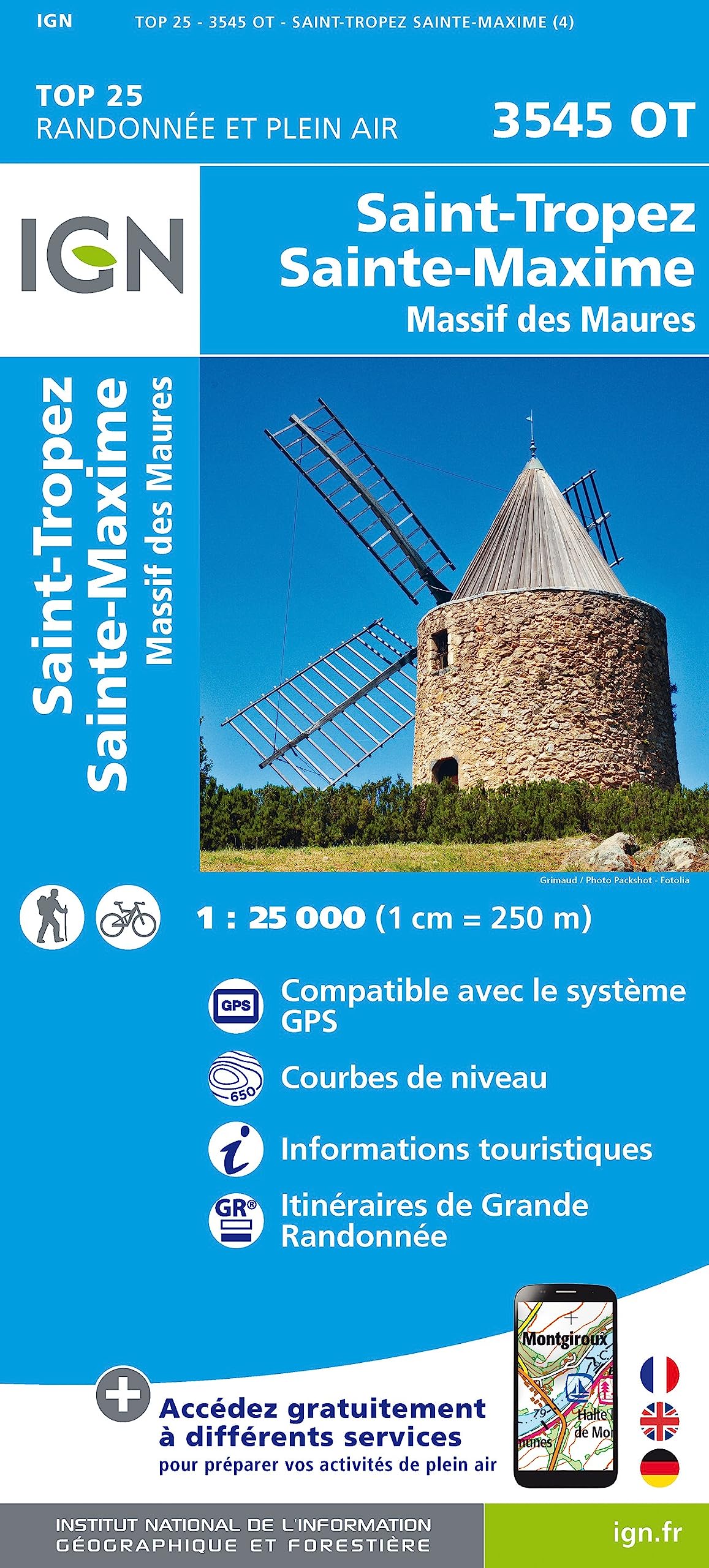Saint Tropez Sainte-Maxime. Massif des Maures 1:25 000 Leisure, Home & Garden