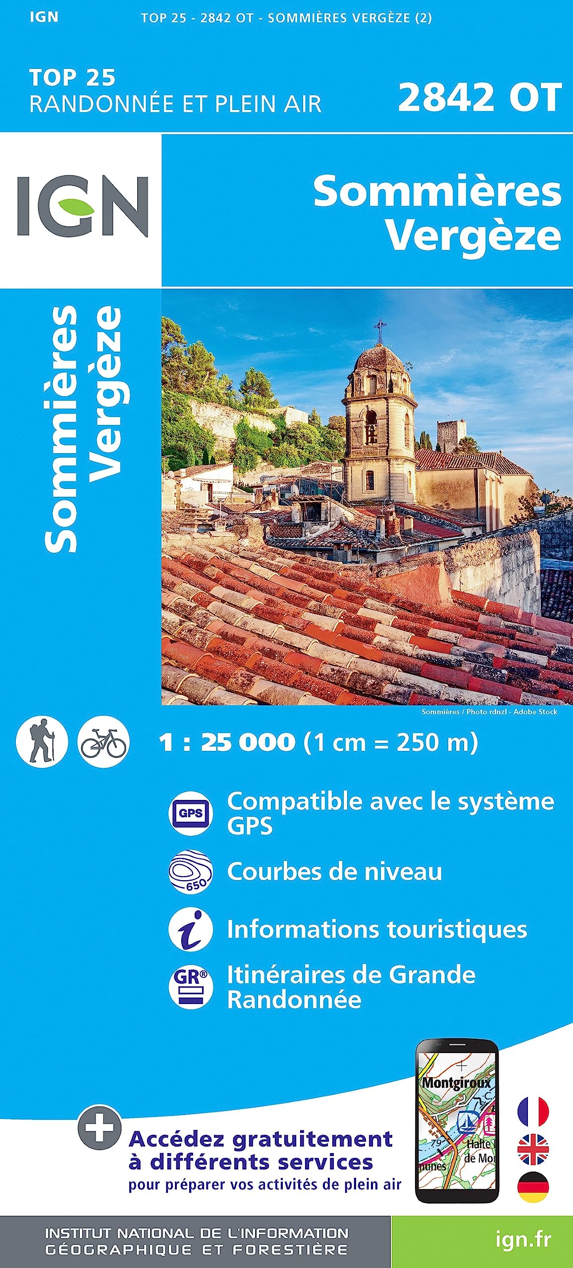 Sommières.Vergèze 1:25 000 Leisure, Home & Garden