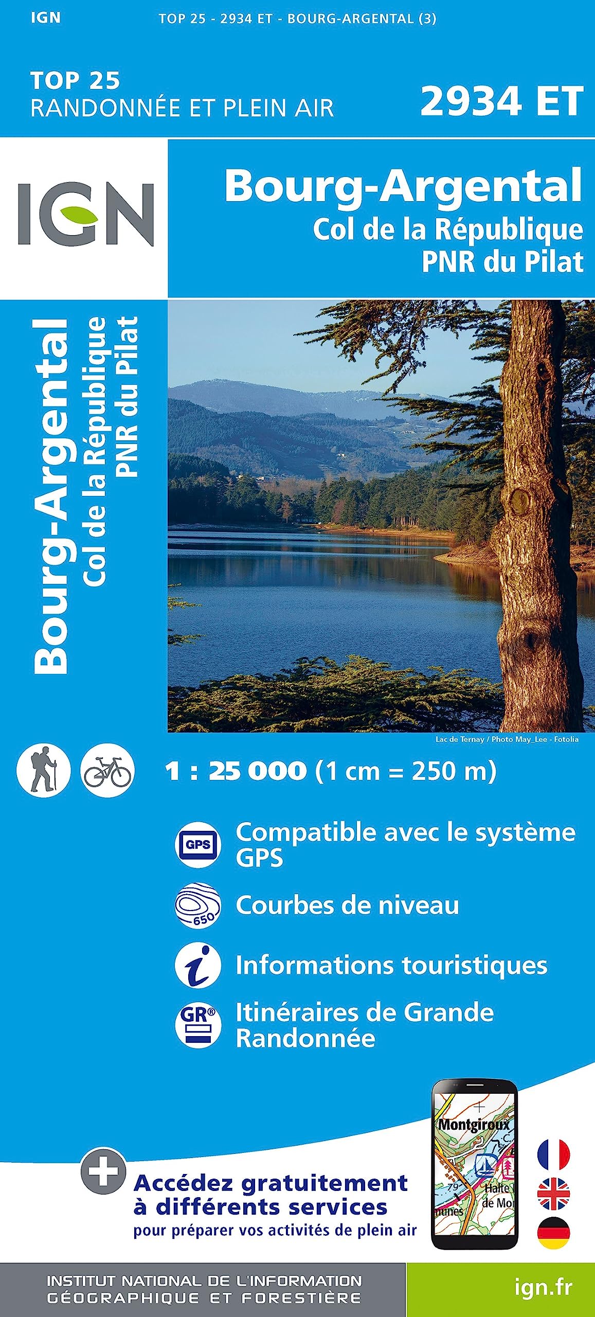 Bourg-Argental - Col de la République - Parc National du Pilat 1:25 000 Leisure, Home & Garden
