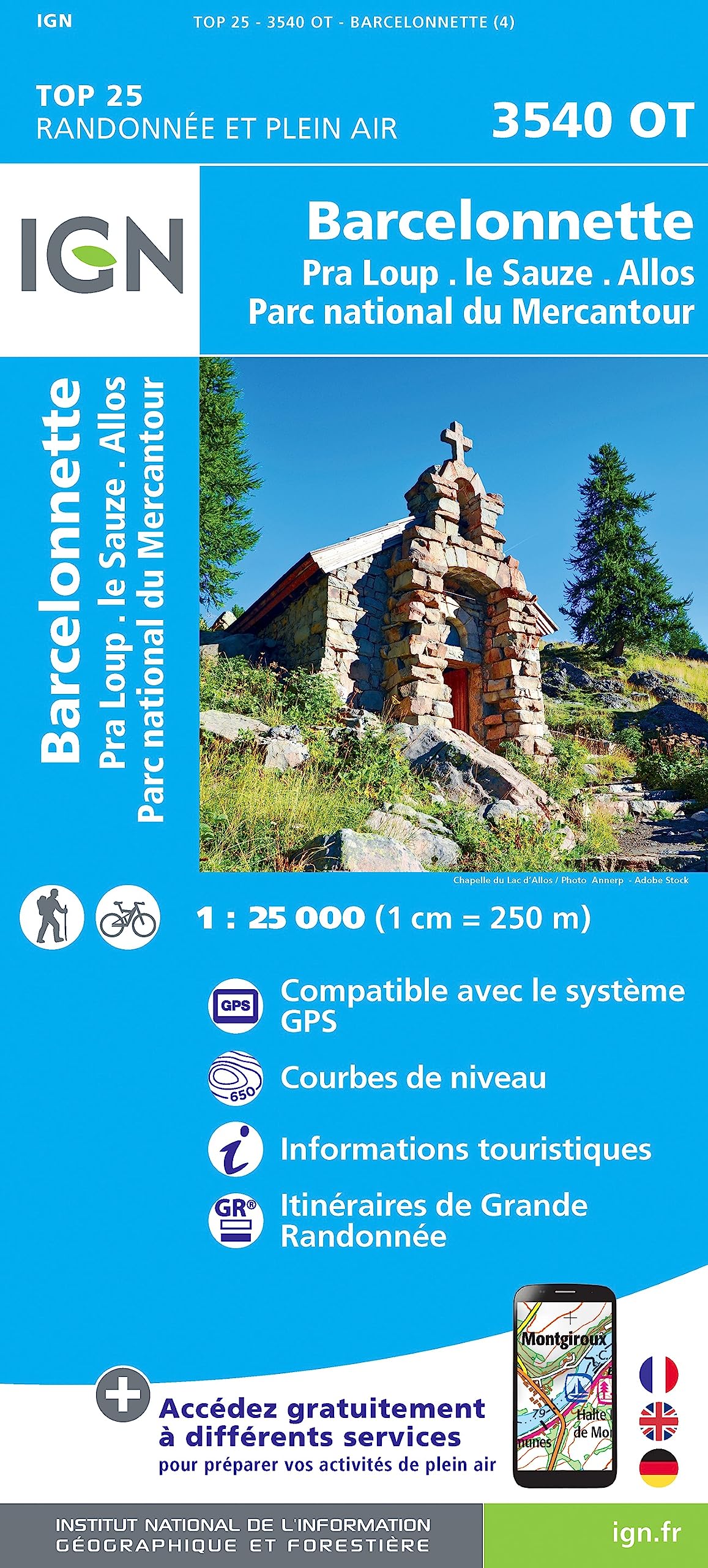 3540OT Barcelonnette pra loup la sauze allos pn mercantour book
