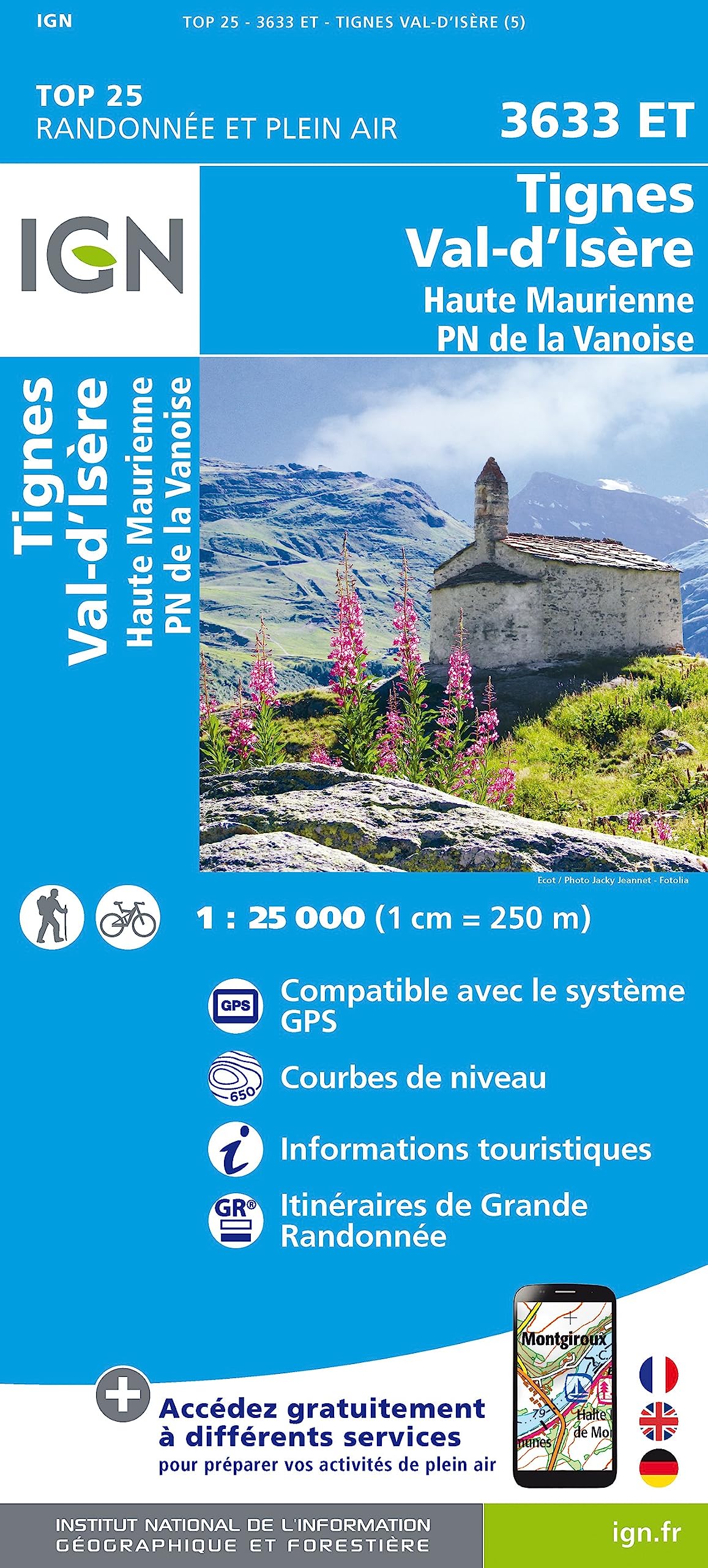 Tignes - Val d'Isère - Haute Maurienne - Parc National de la Vanoise 1:25 000 Leisure, Home & Garden