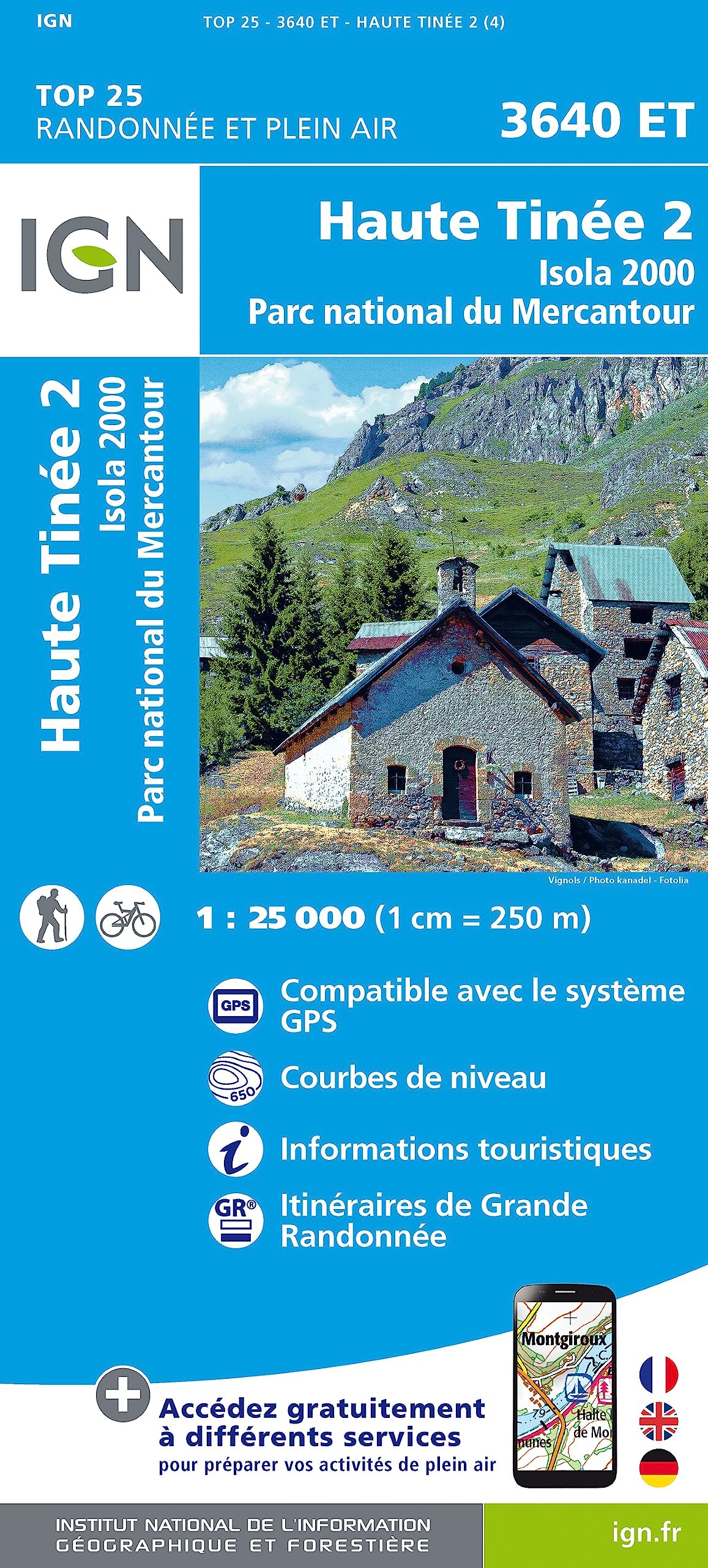 Haute Tinée 2 Isola 2000 Parc national du Mercantour 1 : 25 000 Leisure, Home & Garden