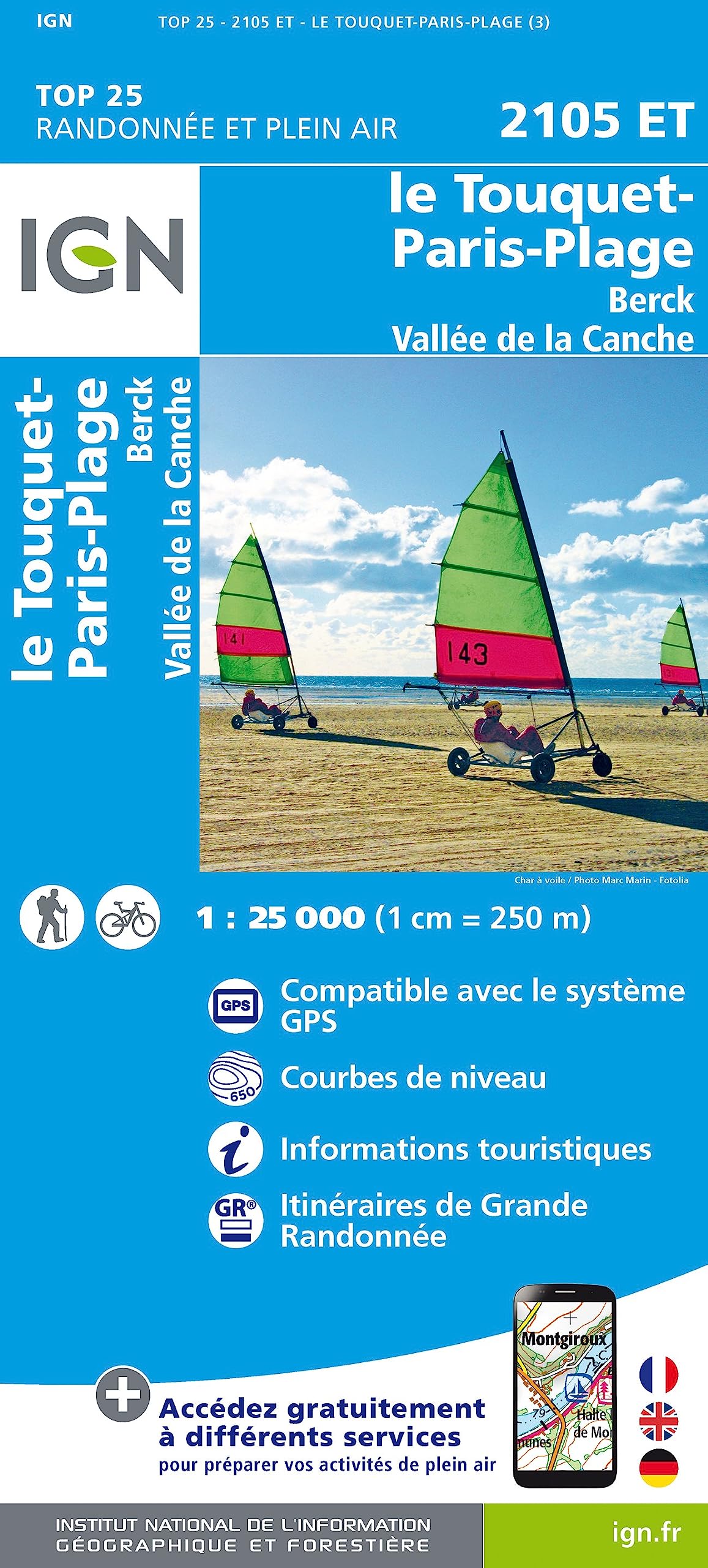 Le Touquet-Paris-Plage - Berck - Vallée de la Canche 1:25 000 Leisure, Home & Garden