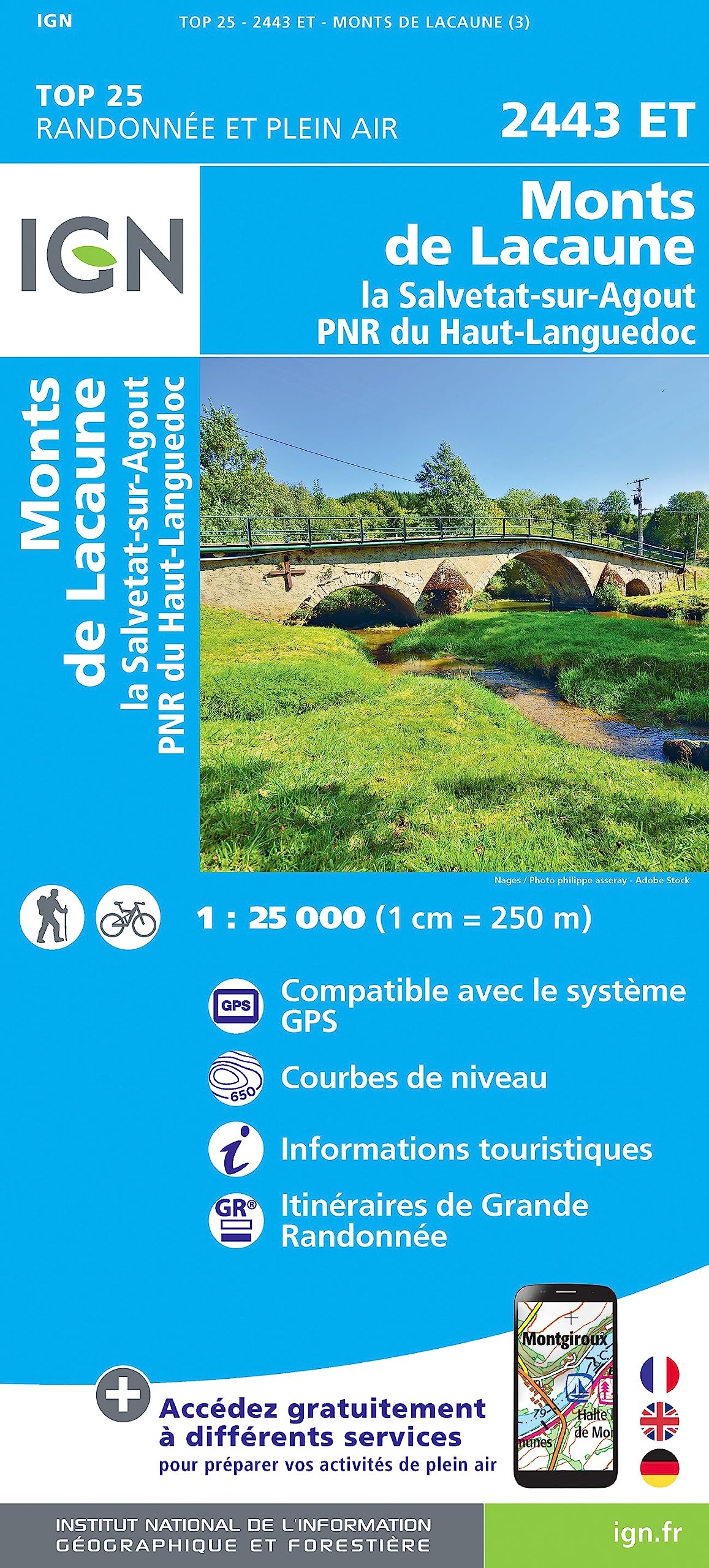 2443ET Monts de Lacaune.la Salvetat-sur-Agout.PNR du Haut Languedoc (TOP 25) Leisure, Home & Garden