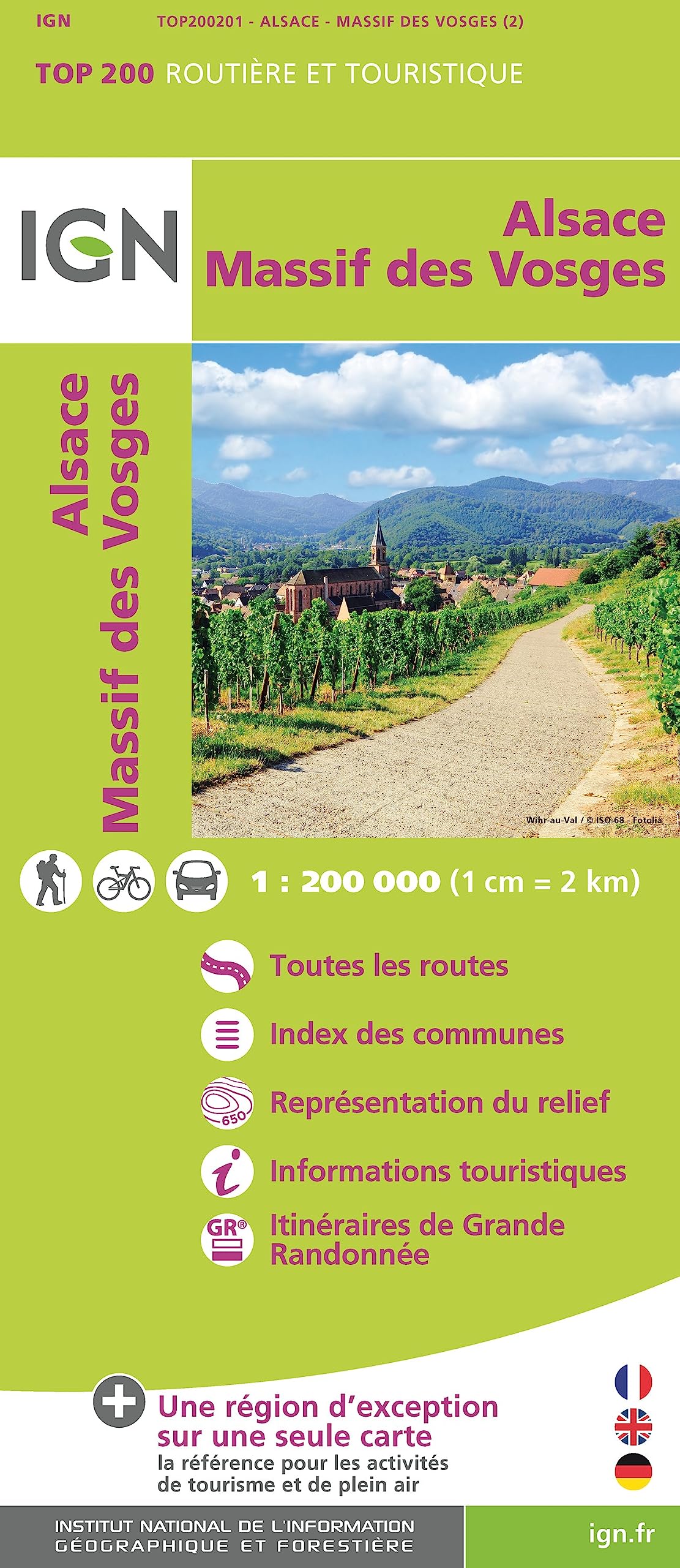Massif des Vosges Plaine d'Alsace (TOP 200, Band 200201) Leisure, Home & Garden