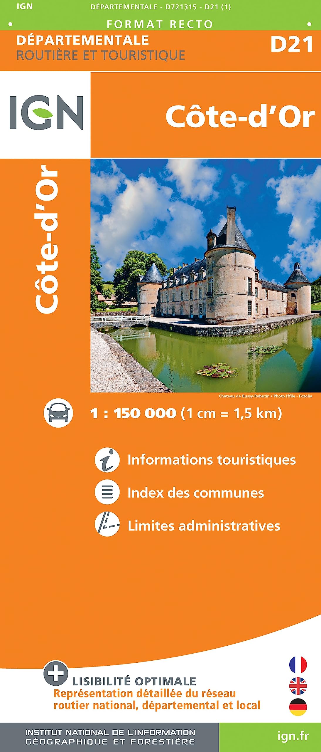 Côte-d'Or (721315) (Routier France départementale, Band 721315) Leisure, Home & Garden