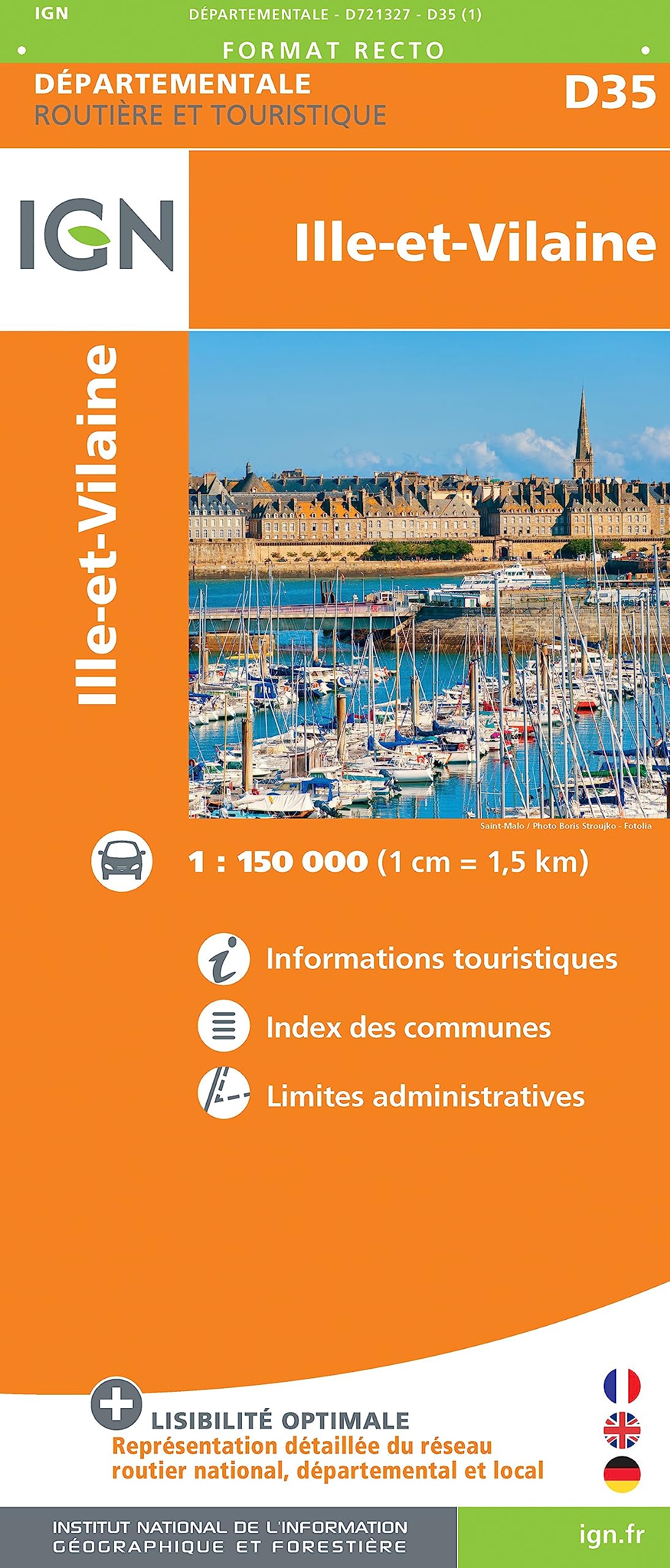 Ille-et-Vilaine (721327) (Routier France départementale, Band 721327) Leisure, Home & Garden