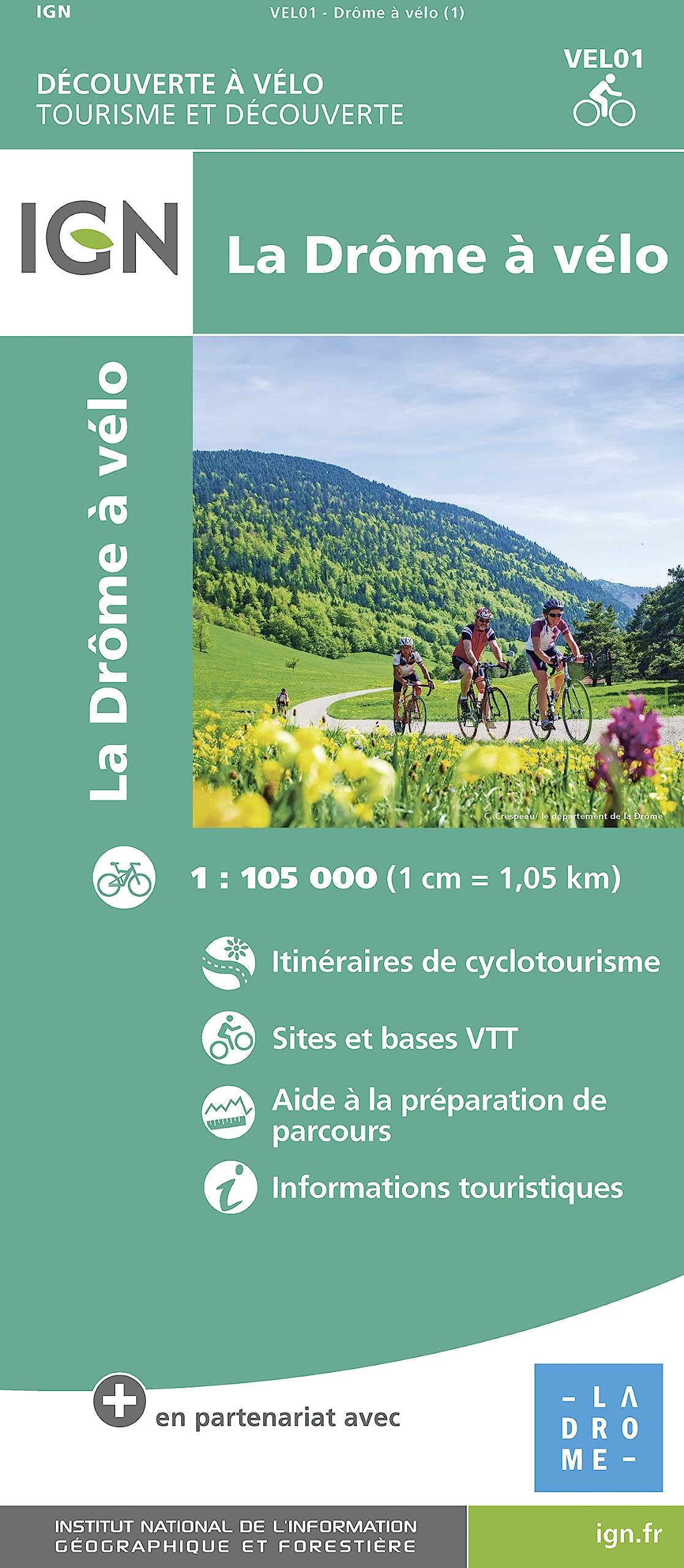La Drome a velo: Radwanderkarte (Découverte des chemins) Leisure, Home & Garden