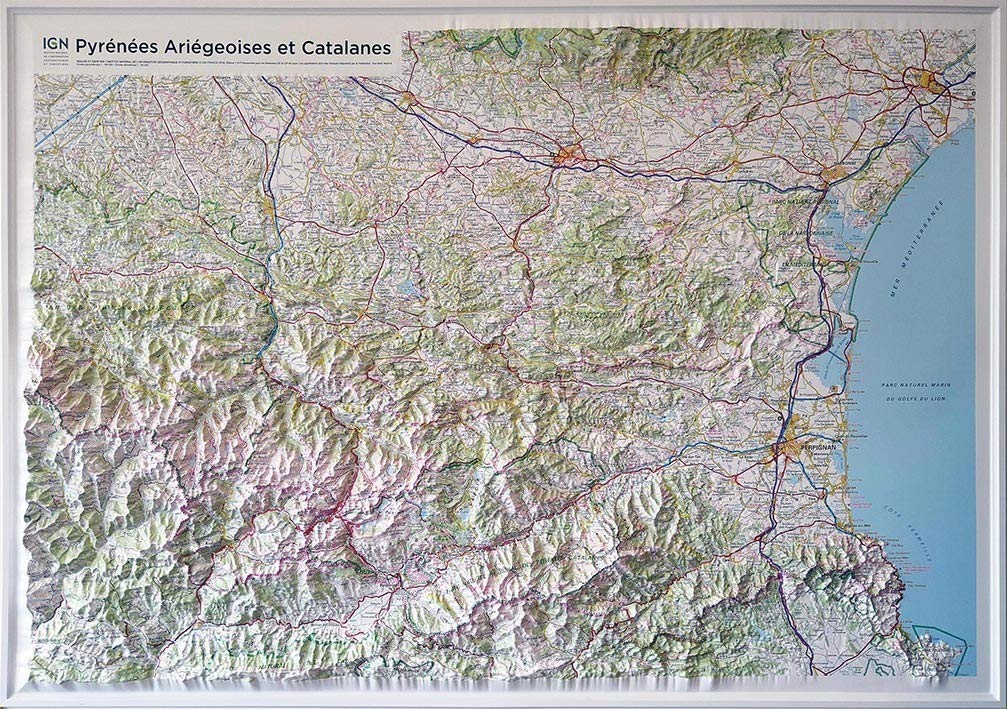 Pyrénées ariégeoises et catalanes : Carte en relief book